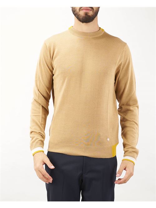 Wool sweater with contrasting profiles Manuel Ritz MANUEL RITZ | Sweater | 3732M54024385124